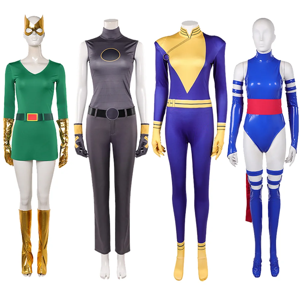 Rogue Top Pants Jean Grey Cosplay Dress Costume Psylocke Bodysuit Outfit Polaris Jumpsuit Gloves Halloween Carnival Disguise
Rogue Top Pants Jean Grey Cosplay Dress Costume Psylocke Bodysuit Outfit Polaris Jumpsuit Gloves Halloween Carnival Disguise