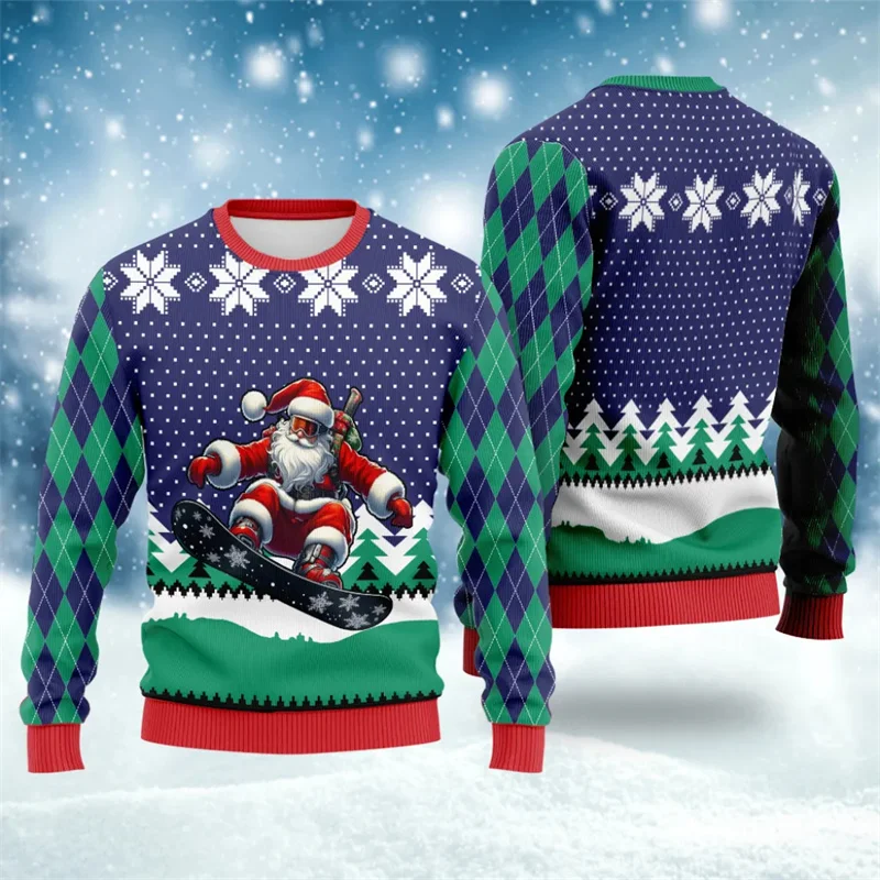 3D Printed Santa Claus Jesus Sweatshirt For Men Ugly Christmas Pattern Pullovers Casual Loose O-Neck Long Sleeve Unisex Hoodies
3D Printed Santa Claus Jesus Sweatshirt For Men Ugly Christmas Pattern Pullovers Casual Loose O-Neck Long Sleeve Unisex Hoodies