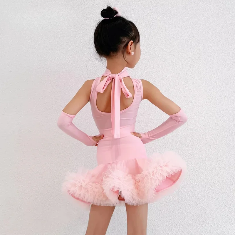 Girls Pink Latin Dance Dress Kids Cross Neck Ballroom Competition Costume Children Ruffled Tango Salsa Practice Outfit
Girls Pink Latin Dance Dress Kids Cross Neck Ballroom Competition Costume Children Ruffled Tango Salsa Practice Outfit