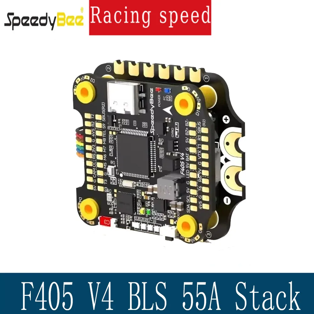 SpeedyBee F405 V4 55A 3-6S FPV 30 мм стек ICM42688P F405 Контроллер полета BLS 55A 4in1 ESC для FPV дронов для фристайла DIY Запчасти
SpeedyBee F405 V4 55A 3-6S FPV 30 мм стек ICM42688P F405 Контроллер полета BLS 55A 4in1 ESC для FPV дронов для фристайла DIY Запчасти