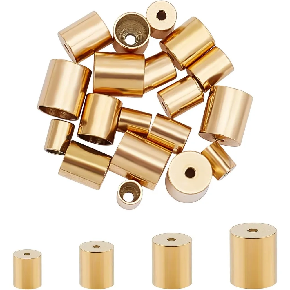 about 24pcs 3/4/5/6mm Gold Column Cord End Metal End Caps Stainless Steel Cord Caps Leather Cord Ends Terminators End Tip Bead
about 24pcs 3/4/5/6mm Gold Column Cord End Metal End Caps Stainless Steel Cord Caps Leather Cord Ends Terminators End Tip Bead