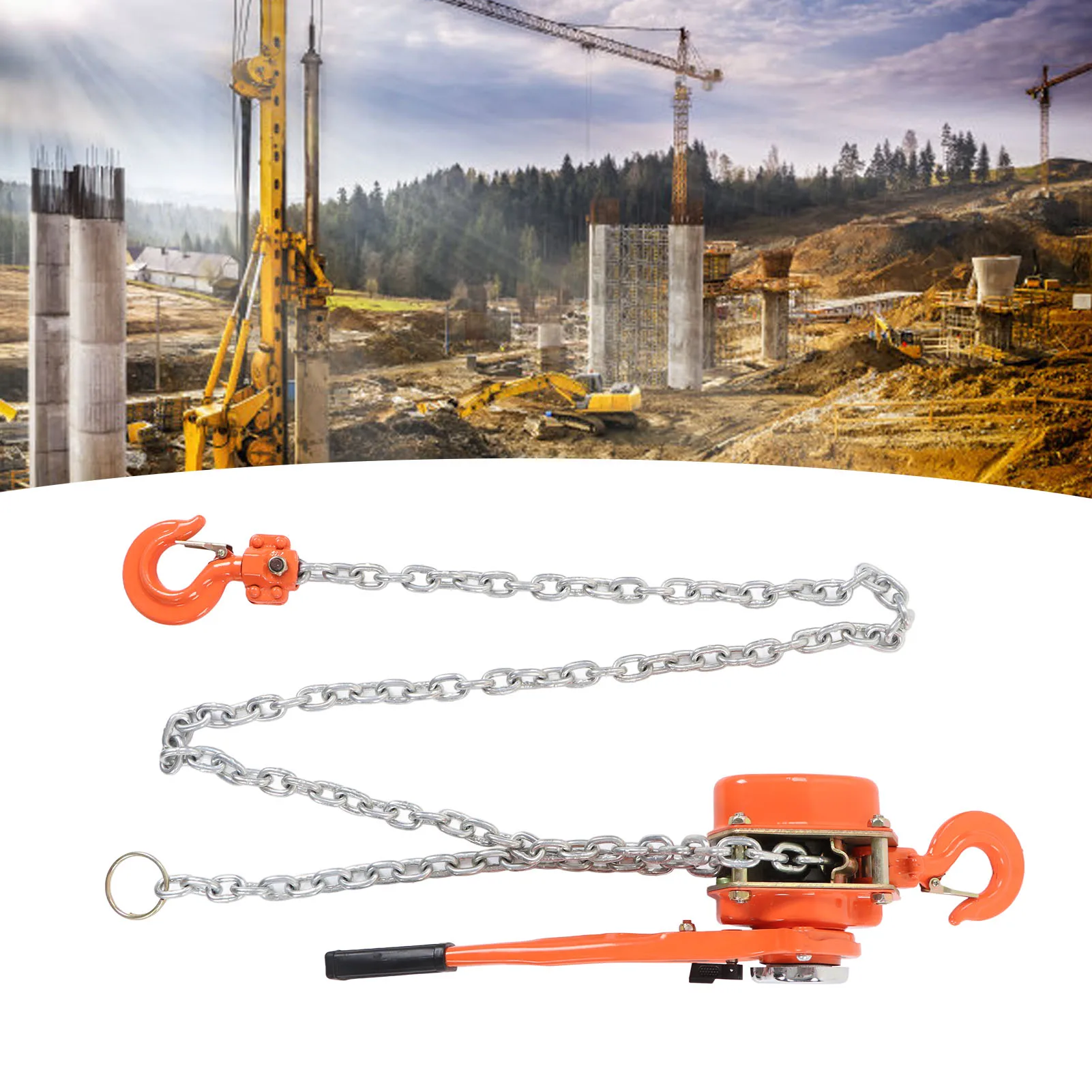 Chain Hoist 1.5T 3300LBS Alloy Manganese Steel Slip Proof Ratchet Puller Hoist Hard Wearing with Safety Lock for Transportation
Chain Hoist 1.5T 3300LBS Alloy Manganese Steel Slip Proof Ratchet Puller Hoist Hard Wearing with Safety Lock for Transportation