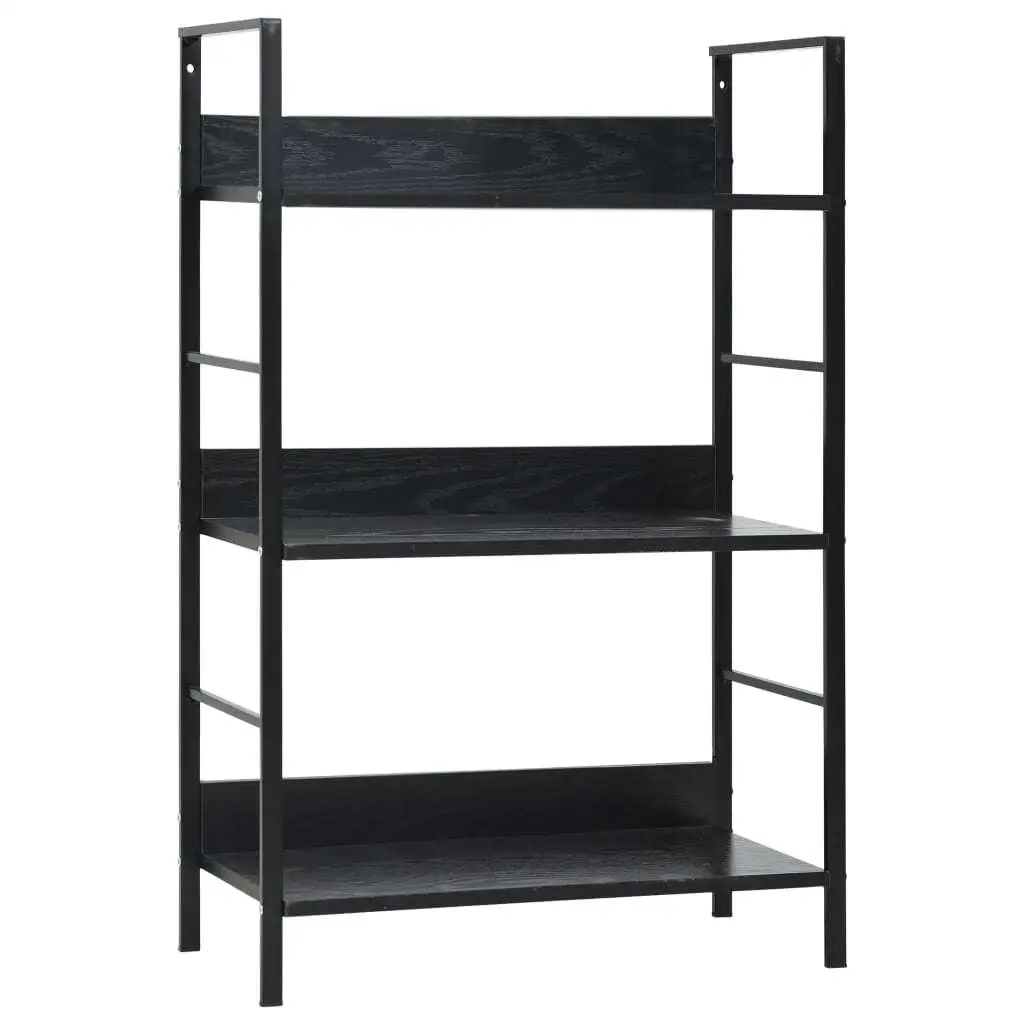 Stylish 3-Tier Black Bookshelf - Compact 23.6x10.9x35.6 Inch Engineered Wood Storage Unit
Stylish 3-Tier Black Bookshelf - Compact 23.6x10.9x35.6 Inch Engineered Wood Storage Unit