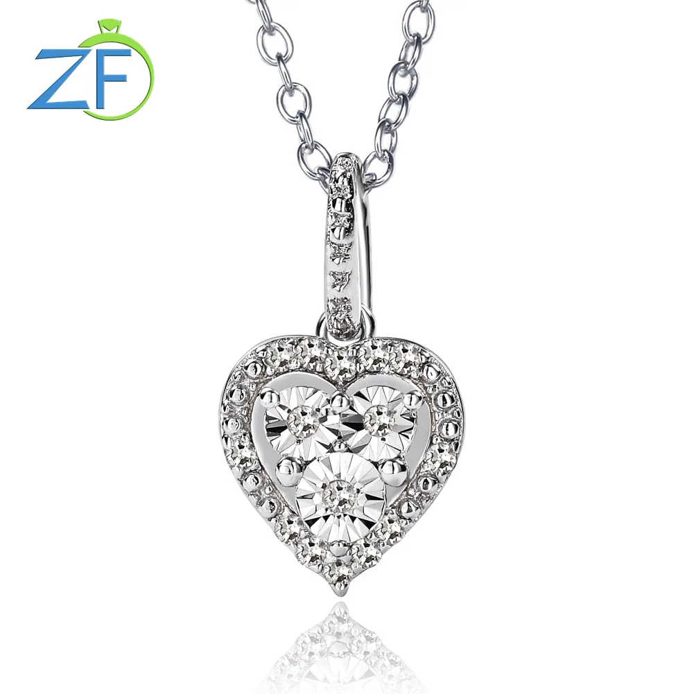 GZ ZONGFA Women's Heart Diamond Chain Pendant Necklace 0.1ct D Color VVSI 925 Sterling Silver Valentine's Day Jewelry Gifts
GZ ZONGFA Women's Heart Diamond Chain Pendant Necklace 0.1ct D Color VVSI 925 Sterling Silver Valentine's Day Jewelry Gifts