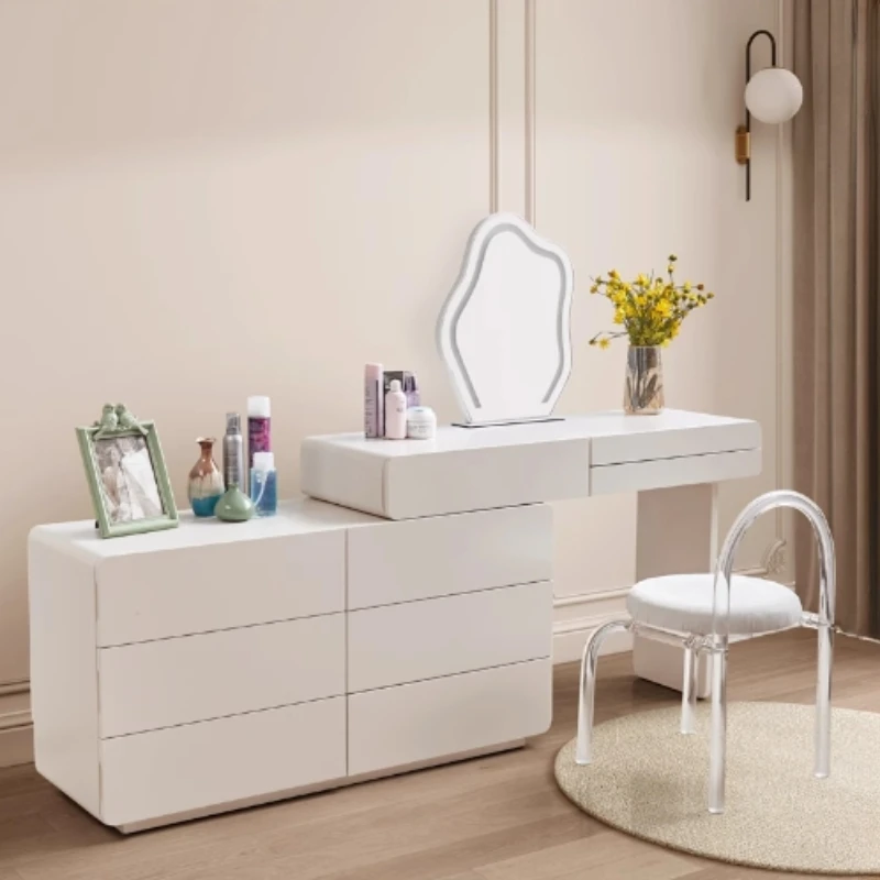 Modern Makeup Organizer Dresser Nordic Luxury Storage Mirrors Dressing Table Room Women Tocador Maquillaje Bedroom Furniture
Modern Makeup Organizer Dresser Nordic Luxury Storage Mirrors Dressing Table Room Women Tocador Maquillaje Bedroom Furniture