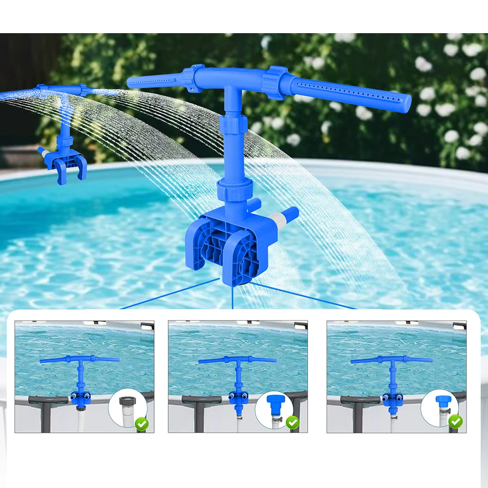Pool Fountain For Above And In-Ground Pools, Dual Spray Waterfall Sprinkler Fountain For Swimming Pool Spa Water Fountain
Pool Fountain For Above And In-Ground Pools, Dual Spray Waterfall Sprinkler Fountain For Swimming Pool Spa Water Fountain