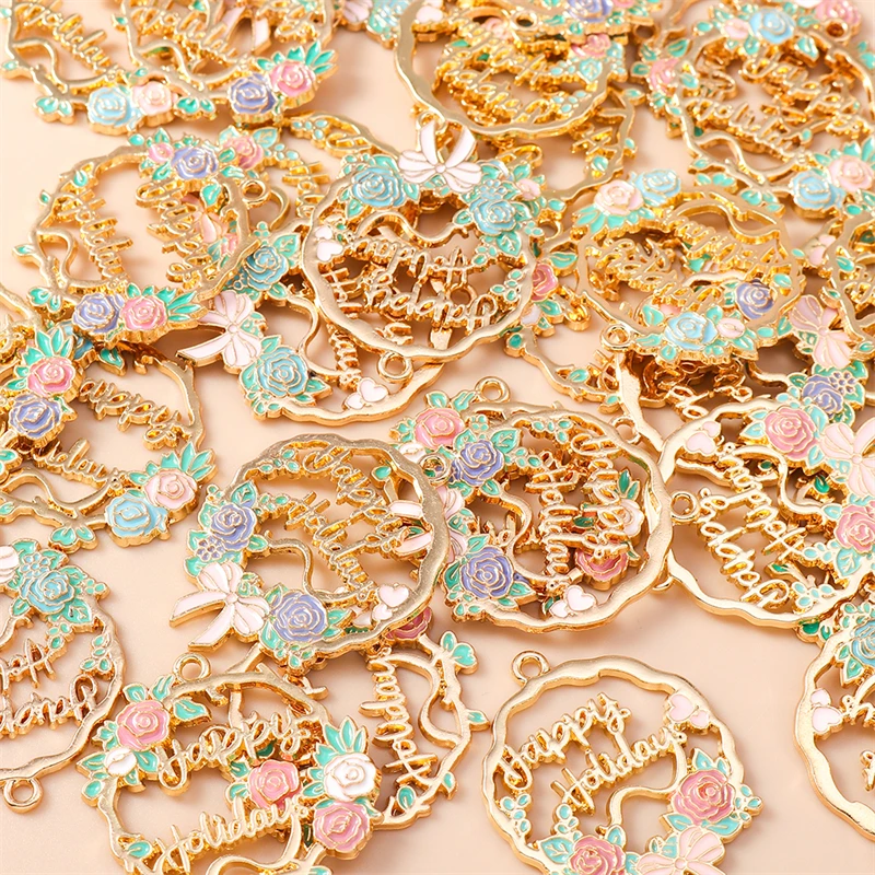 20pcs Cute Enamel Happy Holiday Flower Charms Pendants for Jewelry Making Necklaces Earrings Bracelets DIY Crafts Accessories
20pcs Cute Enamel Happy Holiday Flower Charms Pendants for Jewelry Making Necklaces Earrings Bracelets DIY Crafts Accessories