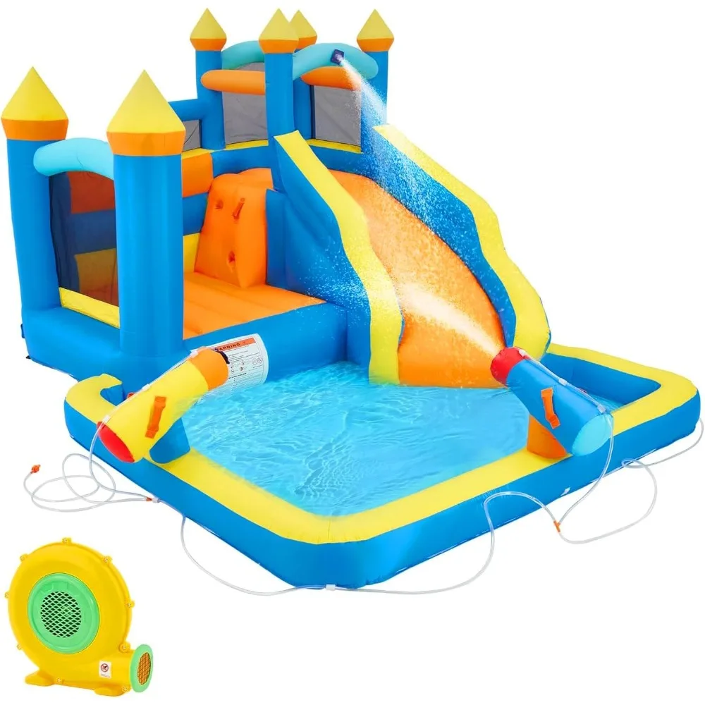 5 in 1 Inflatable Water Bounce House,Water Slide Inflated Bouncer for Outdoor with Blower, Water Slides for Kids Backyard,
5 in 1 Inflatable Water Bounce House,Water Slide Inflated Bouncer for Outdoor with Blower, Water Slides for Kids Backyard,