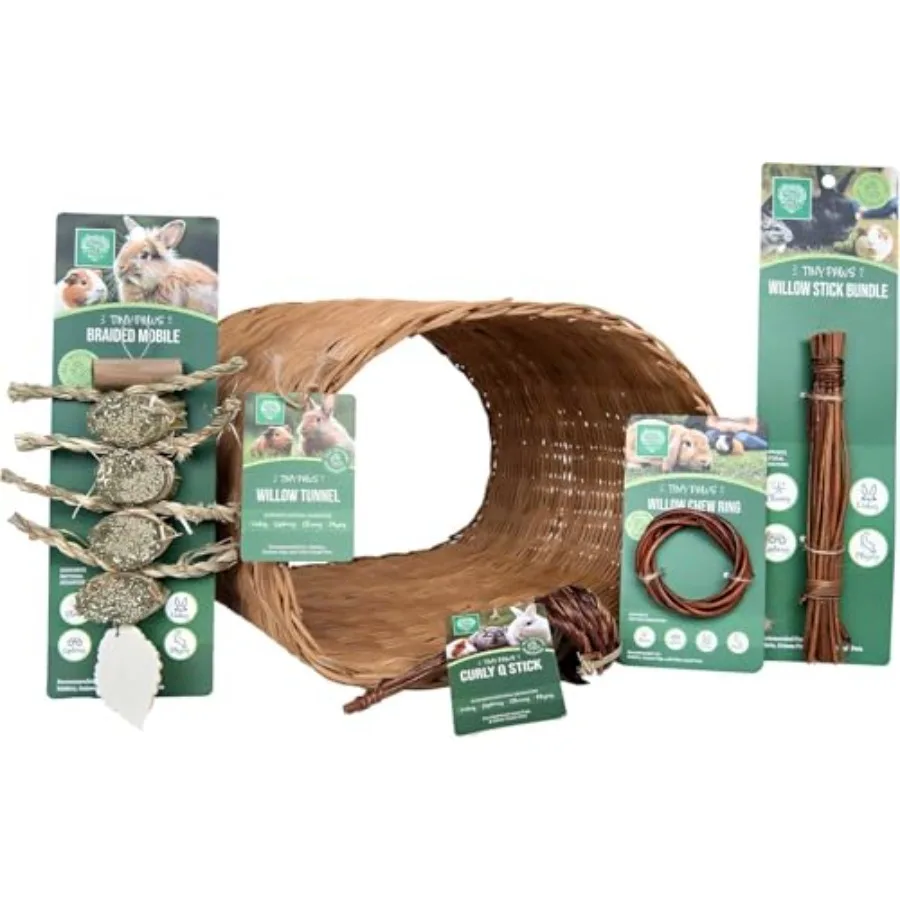 Tiny Paws Willow Play Pack for Guinea Pig Rabbit Bunny Toys Hideout Tunnel Cage Accessories
Tiny Paws Willow Play Pack for Guinea Pig Rabbit Bunny Toys Hideout Tunnel Cage Accessories