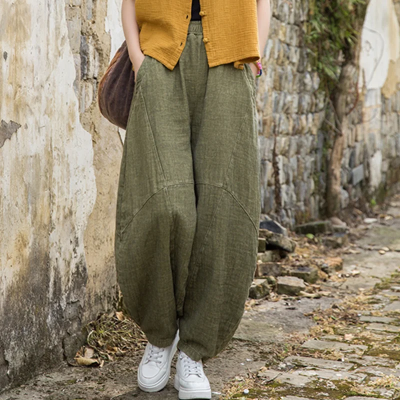 Vintage Yoga Clothes Cotton Linen Women High Waist Pants Baggy Loose Large Oversized Size Women's Cargo Trousers Wide Leg
Vintage Yoga Clothes Cotton Linen Women High Waist Pants Baggy Loose Large Oversized Size Women's Cargo Trousers Wide Leg