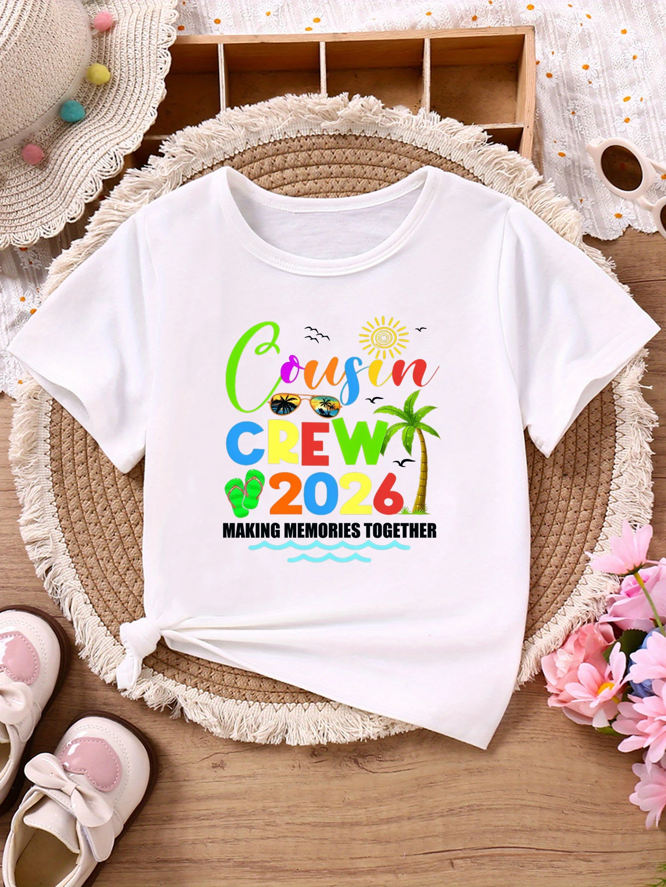 Cousin Crew 2026 Making Memeories Together Printed T Shirt Boys/Girls Cool Kids Clothes Summer Beach Vacation Trip T-Shirt
Cousin Crew 2026 Making Memeories Together Printed T Shirt Boys/Girls Cool Kids Clothes Summer Beach Vacation Trip T-Shirt
