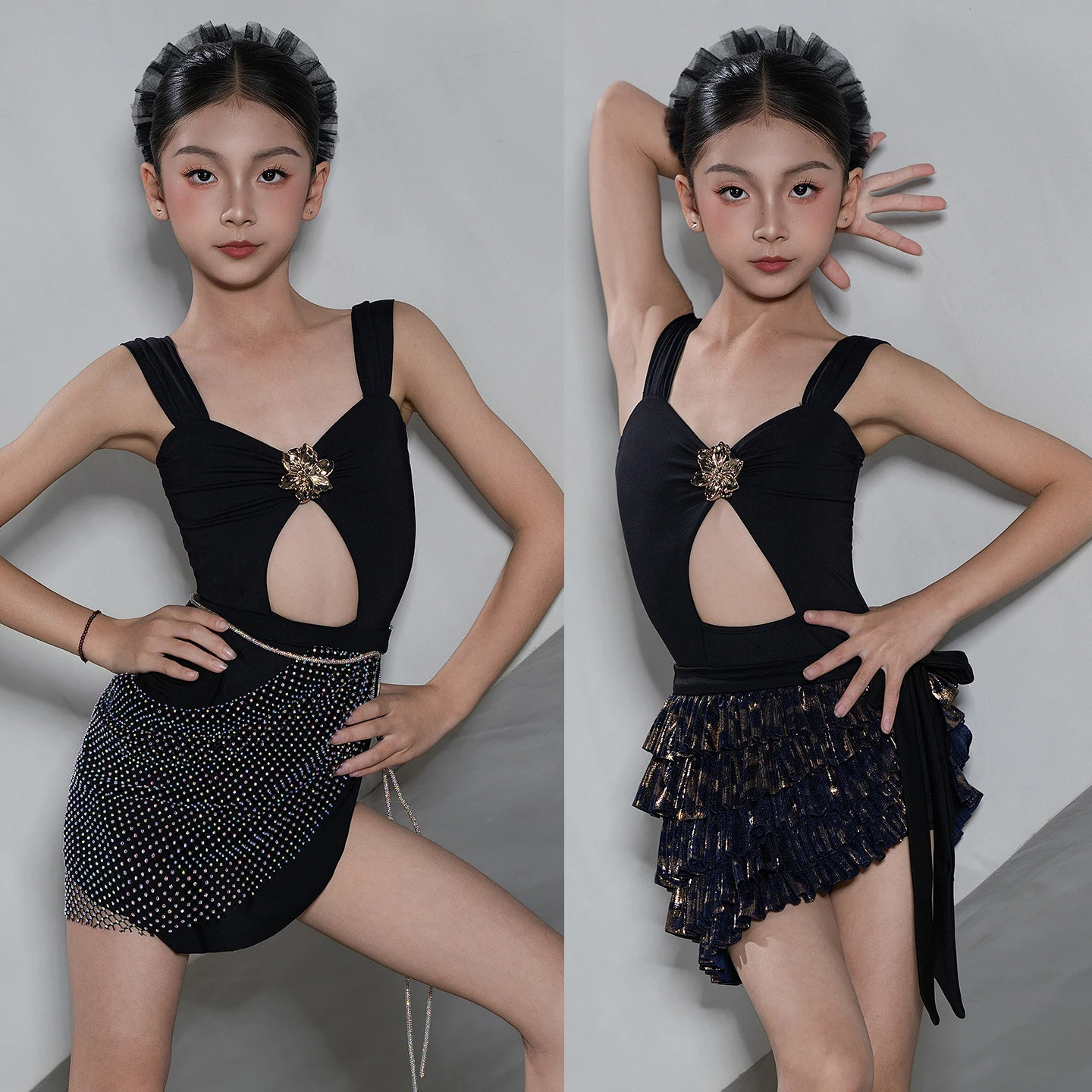 New Girls Latin Dance Clothes Summer Black Sling Bodysuit Tops Diamond Net Skirt Children ChaCha Dance Practice Clothing BL19229
New Girls Latin Dance Clothes Summer Black Sling Bodysuit Tops Diamond Net Skirt Children ChaCha Dance Practice Clothing BL19229
