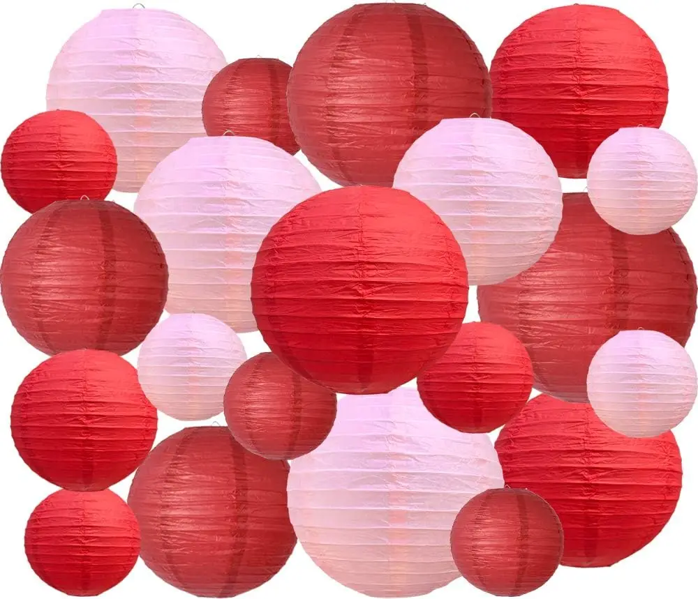 21 Pcs Red Pink Round Paper Lanterns Decorative Hanging Asia Chinese Japanese Paper Lanterns Lamp for Valentine Birthday Wedding
21 Pcs Red Pink Round Paper Lanterns Decorative Hanging Asia Chinese Japanese Paper Lanterns Lamp for Valentine Birthday Wedding