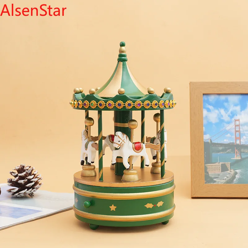 Carousel Music Box Wooden Desktop Ornament Children Birthday Christmas Birthday Gift Home Decoration Wholesale
Carousel Music Box Wooden Desktop Ornament Children Birthday Christmas Birthday Gift Home Decoration Wholesale
