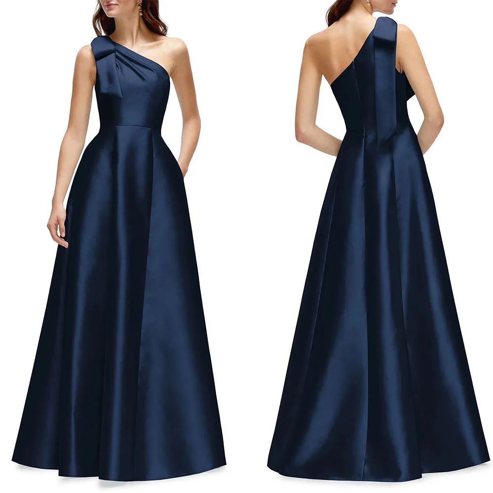 Customized One Shoulder Sleeveless Floor Length Woman Wedding Party Attire Платья На Выпускной Vestidos Mujer فساتين السهرة Robe
Customized One Shoulder Sleeveless Floor Length Woman Wedding Party Attire Платья На Выпускной Vestidos Mujer فساتين السهرة Robe