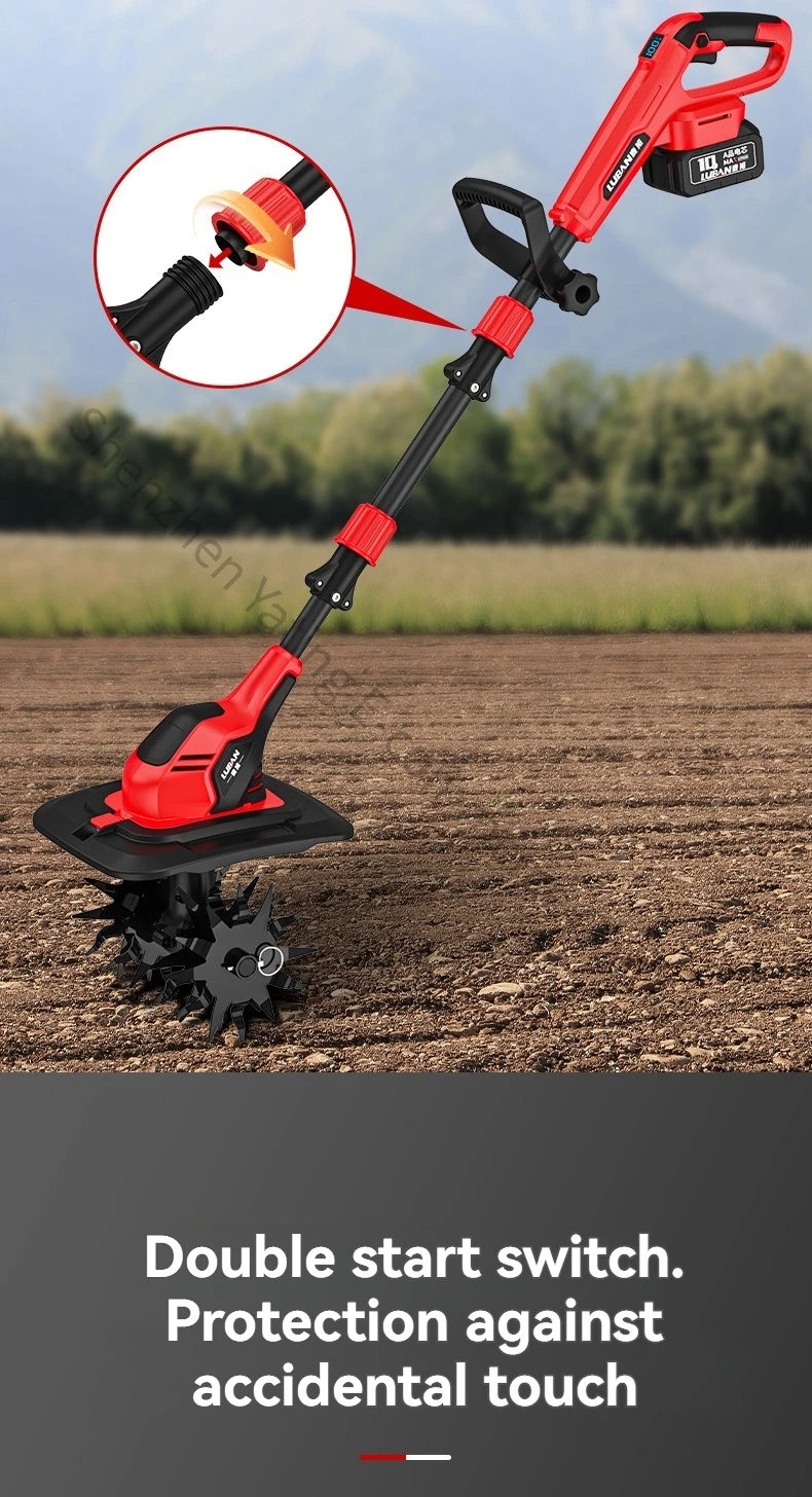 21v Lithium Ion Soil Loosening Machine, Small Household Rotary Tiller Handheld Electric Hoe, Garden Bonsai Weeding Micro Tiller
21v Lithium Ion Soil Loosening Machine, Small Household Rotary Tiller Handheld Electric Hoe, Garden Bonsai Weeding Micro Tiller