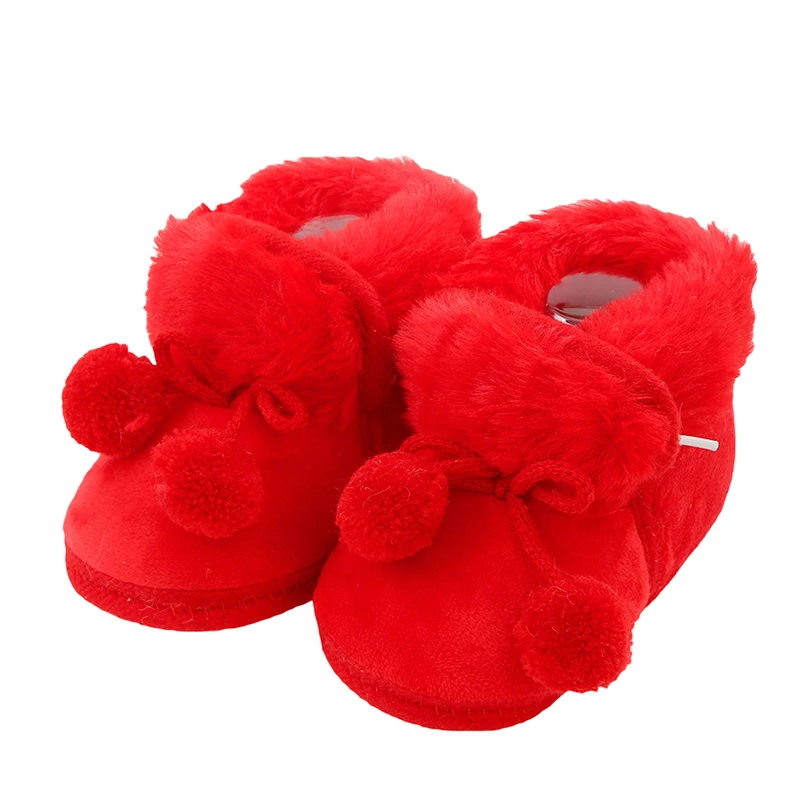 Infant Winter Snow Boots Plush Bobble Decorated Boots Warm Baby First Walker Shoes
Infant Winter Snow Boots Plush Bobble Decorated Boots Warm Baby First Walker Shoes