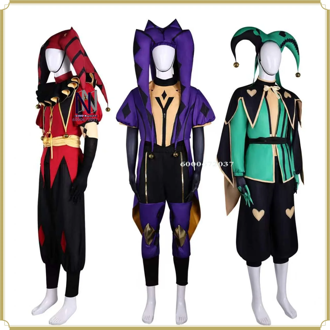 Circus Clown Cosplay Costume Men Women Euro Size High Quality Full Set Green/Red/Purple Jester Outfit Halloween Party Suit
Circus Clown Cosplay Costume Men Women Euro Size High Quality Full Set Green/Red/Purple Jester Outfit Halloween Party Suit