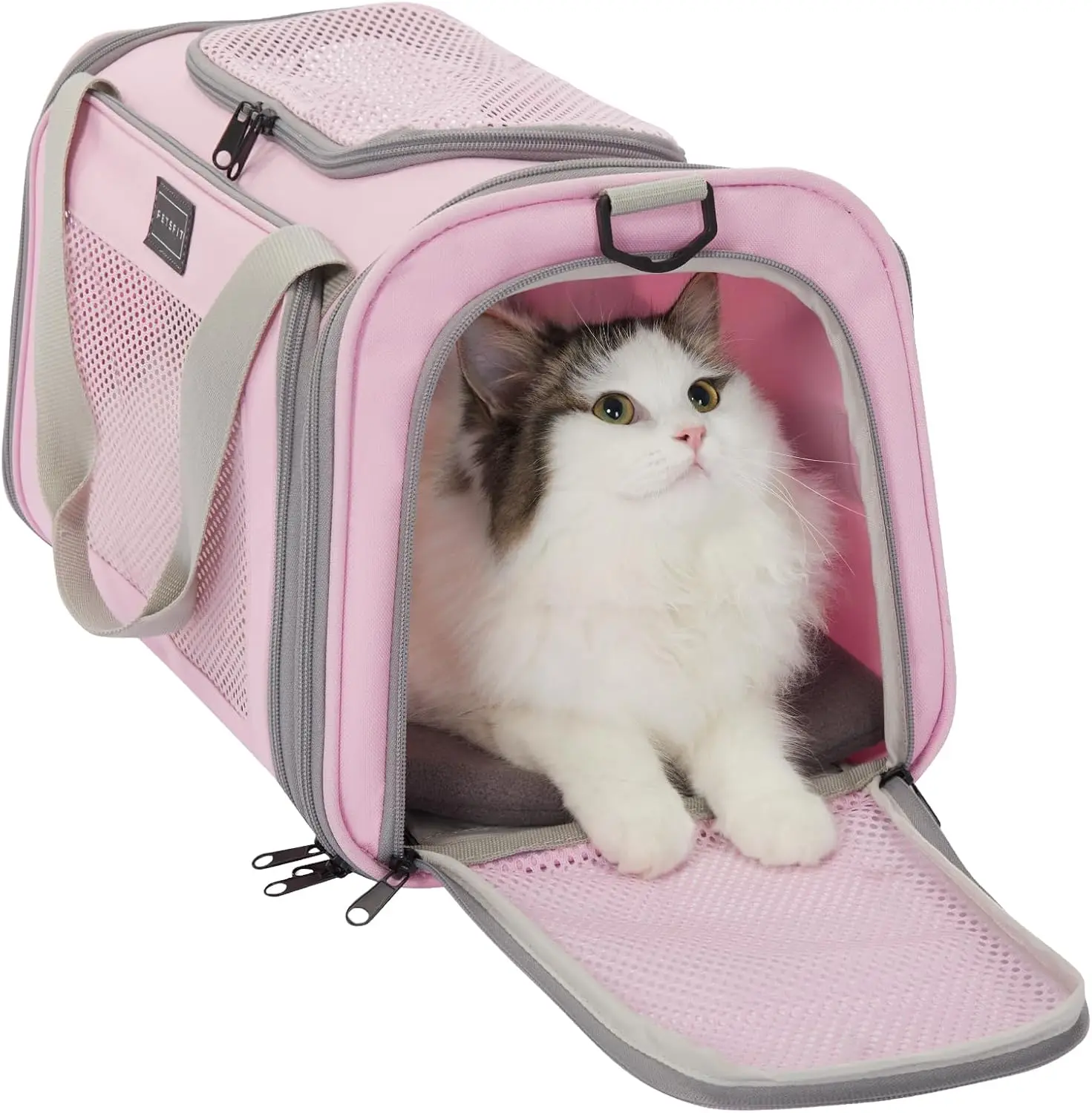 Cat Carrier, Pet Carrier Airline Approved, Cat Travel Carrier for Small and Medium Cats Under 12 Lbs, Soft Sided Kitten Carrier 
Cat Carrier, Pet Carrier Airline Approved, Cat Travel Carrier for Small and Medium Cats Under 12 Lbs, Soft Sided Kitten Carrier