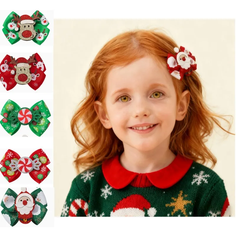 4pcs/Santa &Deer Hair Bows - Festive Alligator Hair Clips&Barrettes for Baby Toddler Teen Girls,Christmas Party Hair Accessories
4pcs/Santa &Deer Hair Bows - Festive Alligator Hair Clips&Barrettes for Baby Toddler Teen Girls,Christmas Party Hair Accessories