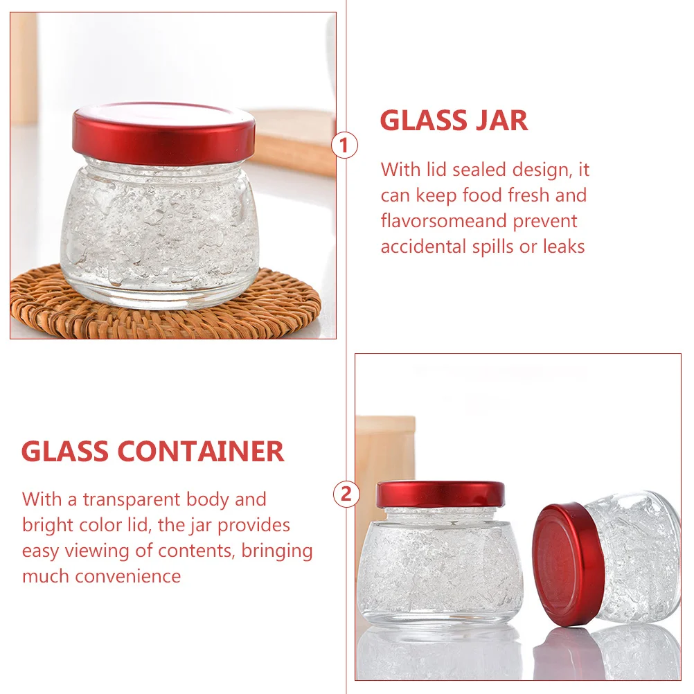 5Pcs Glass Sealed Jar Transparent Storage Container Mini Small Bottles for Honey Jelly Kitchen Supplies Glass Jar
5Pcs Glass Sealed Jar Transparent Storage Container Mini Small Bottles for Honey Jelly Kitchen Supplies Glass Jar