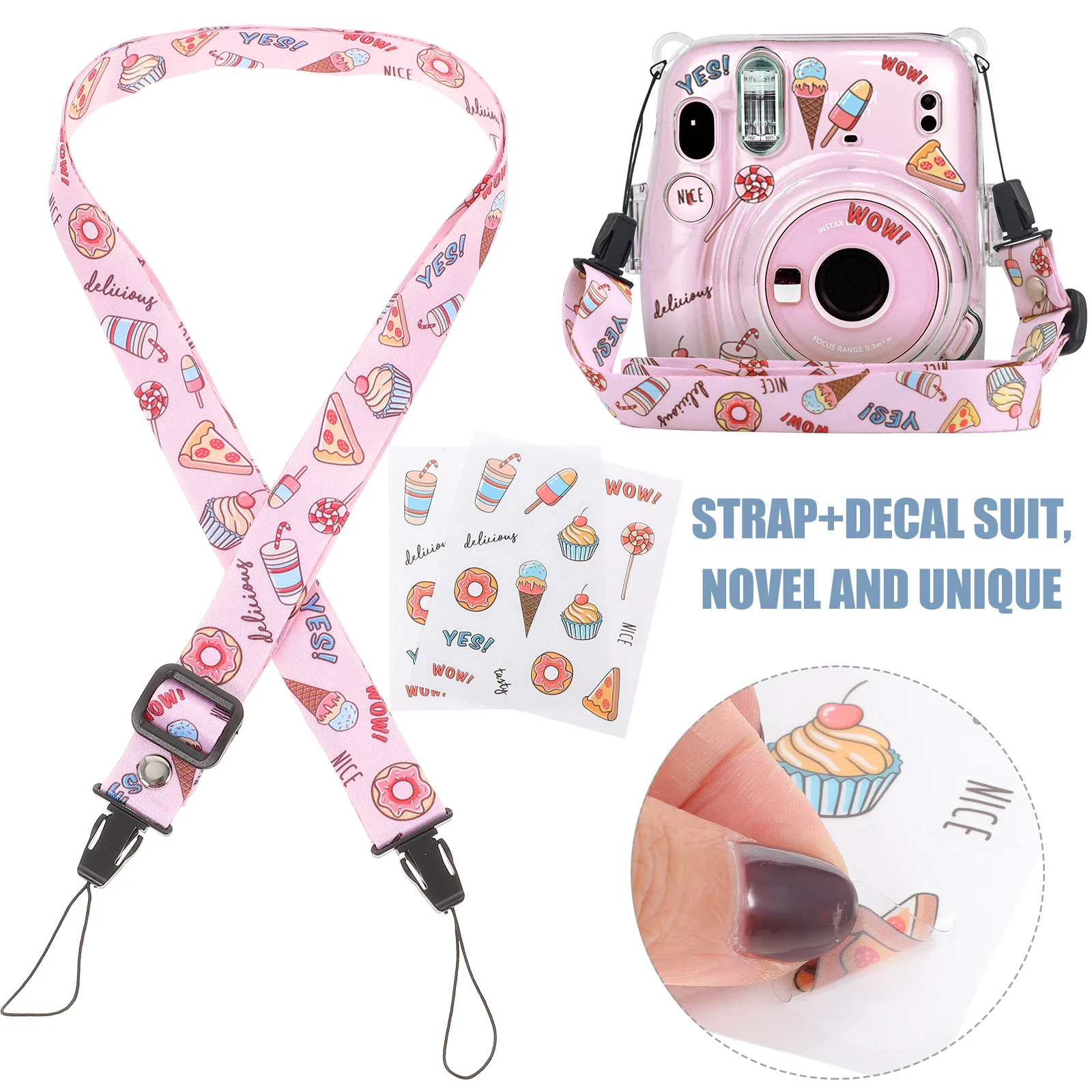 Instant Camera Shoulder Strap Sticker Kit Mini Photo Accessories For Lightweight Comfortable Replacement Wrist Sling
Instant Camera Shoulder Strap Sticker Kit Mini Photo Accessories For Lightweight Comfortable Replacement Wrist Sling