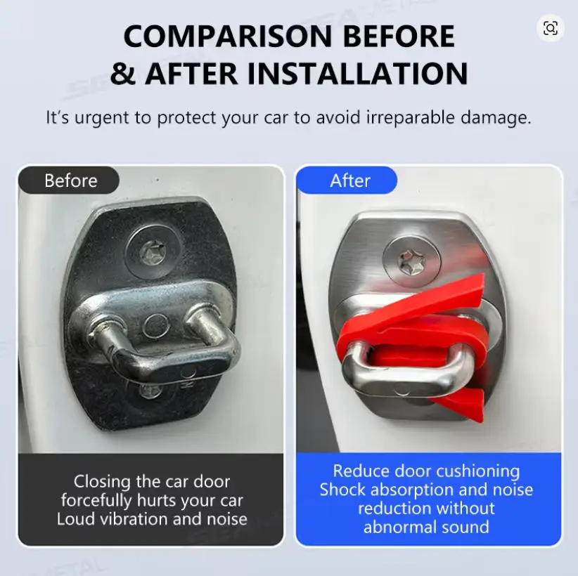 4PCSUpgraded Shock Absorber for Side Door Soft Silicone Pad Car Door Buckle Cushion Soundproof Anti-Vibration Buffer Pad
4PCSUpgraded Shock Absorber for Side Door Soft Silicone Pad Car Door Buckle Cushion Soundproof Anti-Vibration Buffer Pad