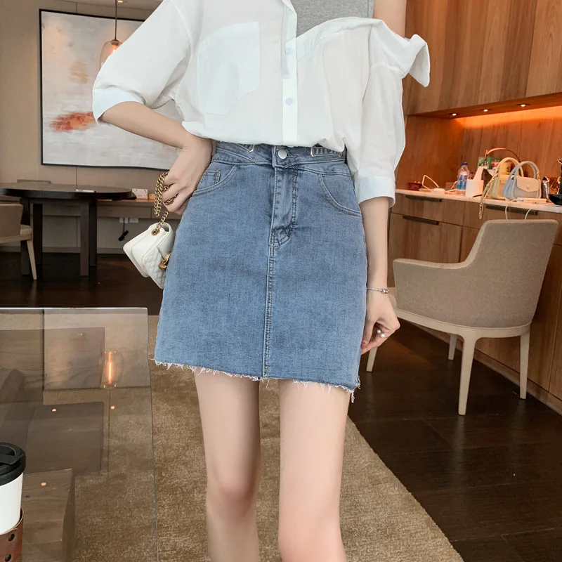 New Simple Design Women Mini Skirt Colorfast Cowboy Overskirt High Waist A-line Girl's Short Dress Fashion Denim Skirts
New Simple Design Women Mini Skirt Colorfast Cowboy Overskirt High Waist A-line Girl's Short Dress Fashion Denim Skirts