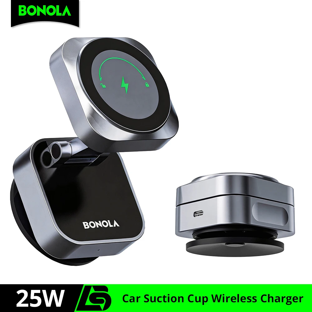 Bonola Car Suction Cup Wireless Charger 25W for iPhone 17 Pro Max/17 Pro Magnetic Wireless Charger for iPhone 16/15/14/13/12
Bonola Car Suction Cup Wireless Charger 25W for iPhone 17 Pro Max/17 Pro Magnetic Wireless Charger for iPhone 16/15/14/13/12