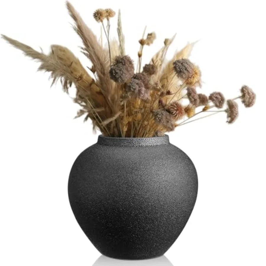 Ceramic Decorative Flower Vase 8.27" x 8.66" Textured Round Rustic Pottery Vintage Large Vase for Home Decor Centerpieces Livin
Ceramic Decorative Flower Vase 8.27" x 8.66" Textured Round Rustic Pottery Vintage Large Vase for Home Decor Centerpieces Livin