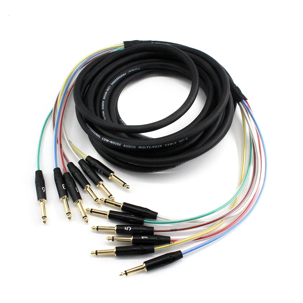2 4 6 8 12 16 Channel Way 6.35MM 1/4'' Jack P10 Male To Male Professional Multi-Media Audio Extension Cord 6.5MM Cable
2 4 6 8 12 16 Channel Way 6.35MM 1/4'' Jack P10 Male To Male Professional Multi-Media Audio Extension Cord 6.5MM Cable