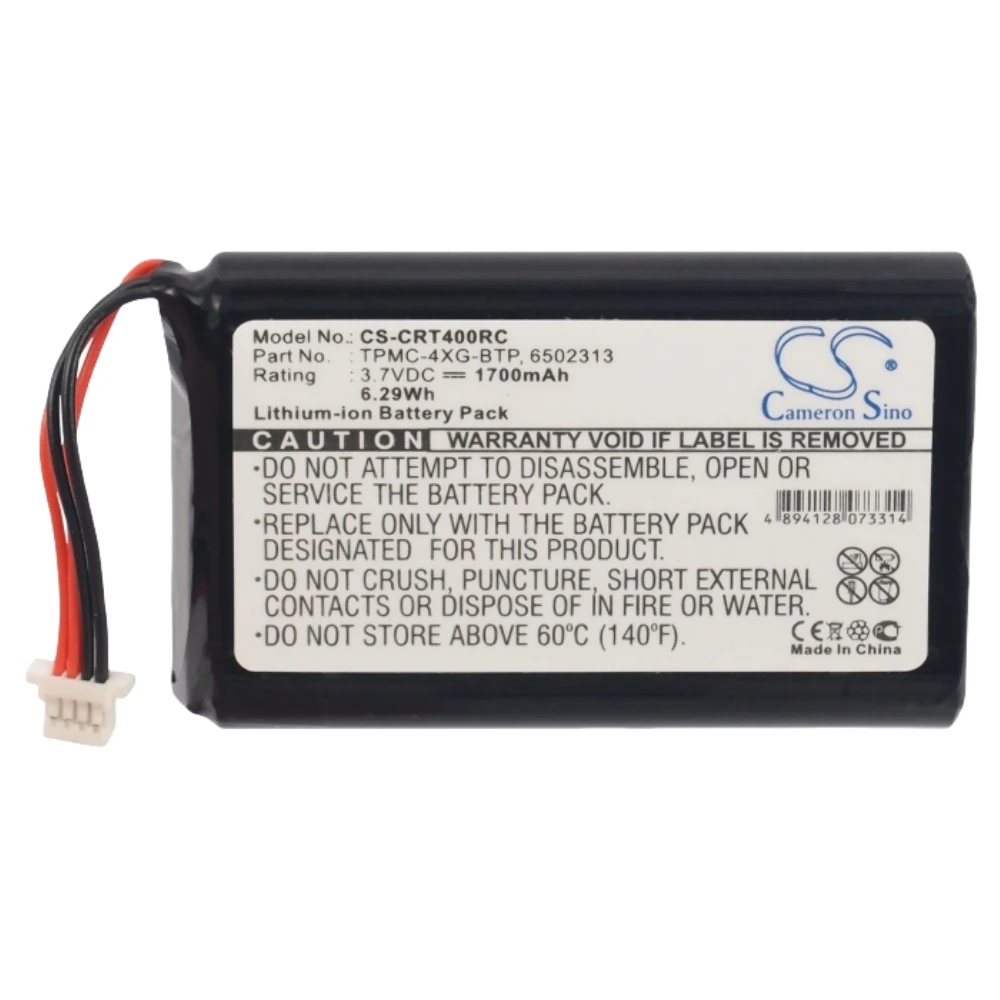 Li-ion Remote Control Battery for Crestron,3.7v,1700mAh,TPMC-4XG TPMC-4XG Touchpanel A0356,6502313
Li-ion Remote Control Battery for Crestron,3.7v,1700mAh,TPMC-4XG TPMC-4XG Touchpanel A0356,6502313