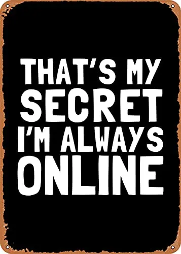 Im Always Online винтажный вид металлический знак патент художественные принты Ретро подарок 8x12 дюймов
Im Always Online винтажный вид металлический знак патент художественные принты Ретро подарок 8x12 дюймов