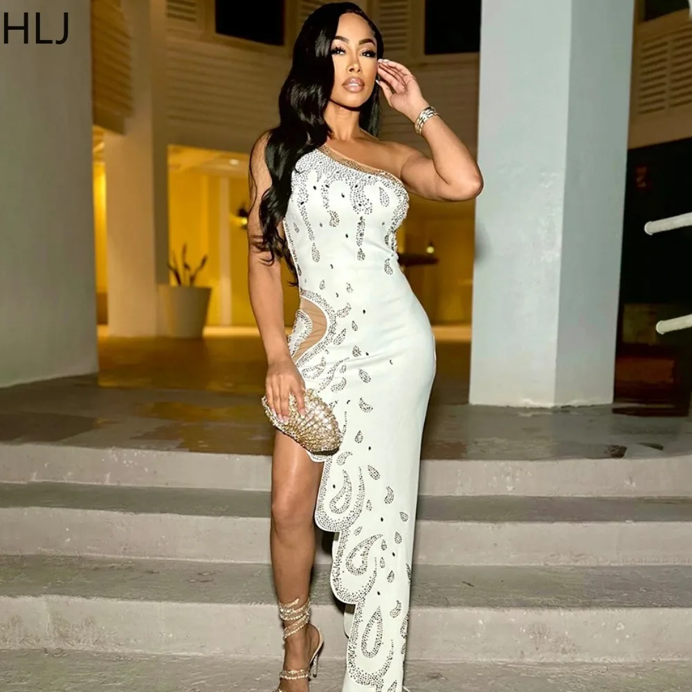HLJ Fashion Luxury Perspective One Shoulder Rhinestone Irregular Dress Women Sleeveless Bodycon Party Club Vestidos Lady Clothes
HLJ Fashion Luxury Perspective One Shoulder Rhinestone Irregular Dress Women Sleeveless Bodycon Party Club Vestidos Lady Clothes