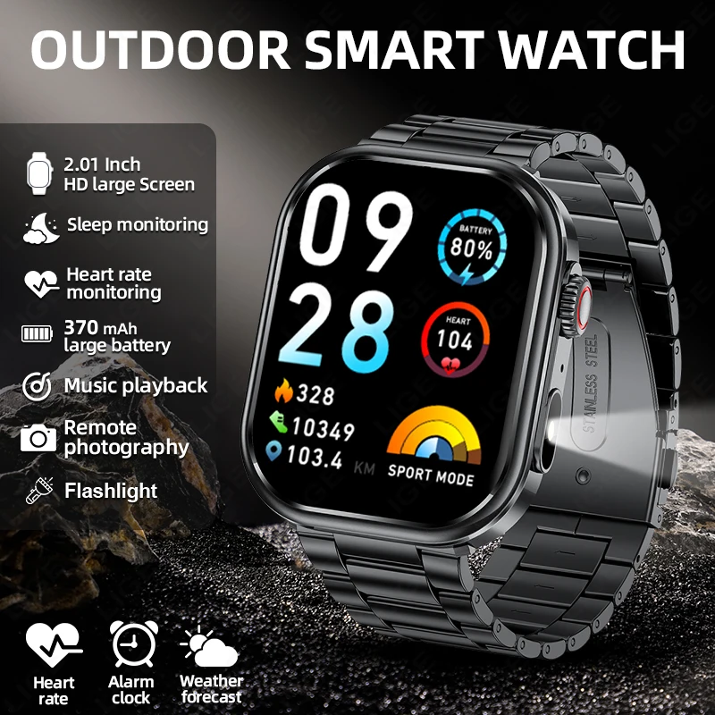 LIGE Smart Watch Men Women Flashlight 2.01” HD Display AI Voice Bluetooth Call Sports Watches Health Monitor Smartwatch 2026 New
LIGE Smart Watch Men Women Flashlight 2.01” HD Display AI Voice Bluetooth Call Sports Watches Health Monitor Smartwatch 2026 New