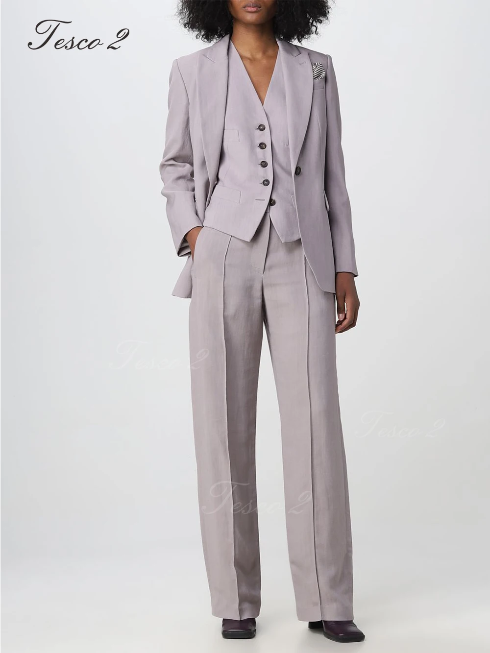 Tesco 2 Women's Suit 3 Pieces Casual Loose PantSuit Business Office Lady Formal Suit For Spring Summer
Tesco 2 Women's Suit 3 Pieces Casual Loose PantSuit Business Office Lady Formal Suit For Spring Summer