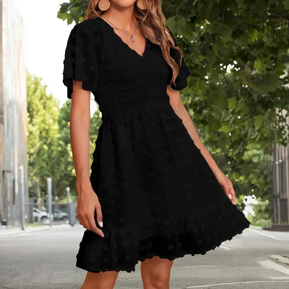 Classic Princess Dress High-Waisted Breathable Mini Dress Women Casual V-neck Ruffle Short Sleeve Fairy Dress
Classic Princess Dress High-Waisted Breathable Mini Dress Women Casual V-neck Ruffle Short Sleeve Fairy Dress