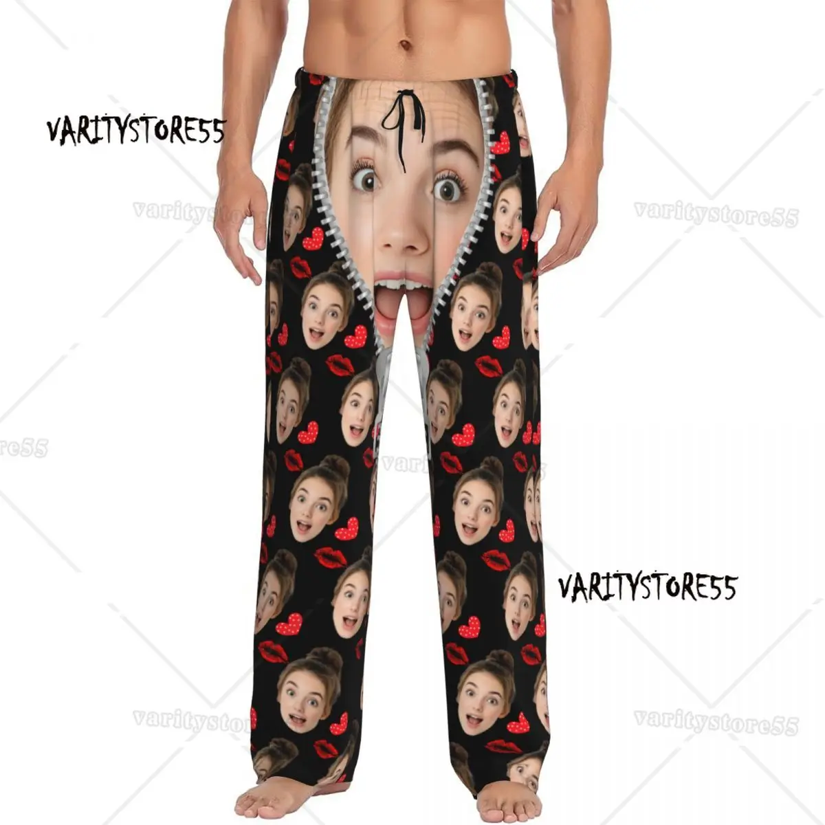 Custom Men Woman Face Anniversary Pajama Pants Print For Husband Sleep Sleepwear Bottoms with Pockets
Custom Men Woman Face Anniversary Pajama Pants Print For Husband Sleep Sleepwear Bottoms with Pockets