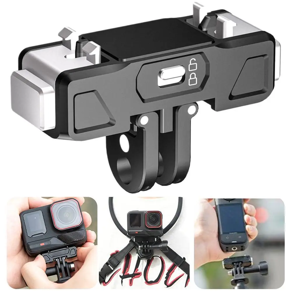 Magnetic Quick Release Mount For Insta 360 X5/ACE PRO2 With 1/4" Screw 2 Connection Ways Metal Mounting Accessories Adapter Base
Magnetic Quick Release Mount For Insta 360 X5/ACE PRO2 With 1/4" Screw 2 Connection Ways Metal Mounting Accessories Adapter Base