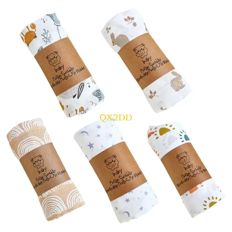 QX2D Soft Newborns Swaddles Wrap Summer Thin Cotton Sleeping Blanket for Infant Care
QX2D Soft Newborns Swaddles Wrap Summer Thin Cotton Sleeping Blanket for Infant Care