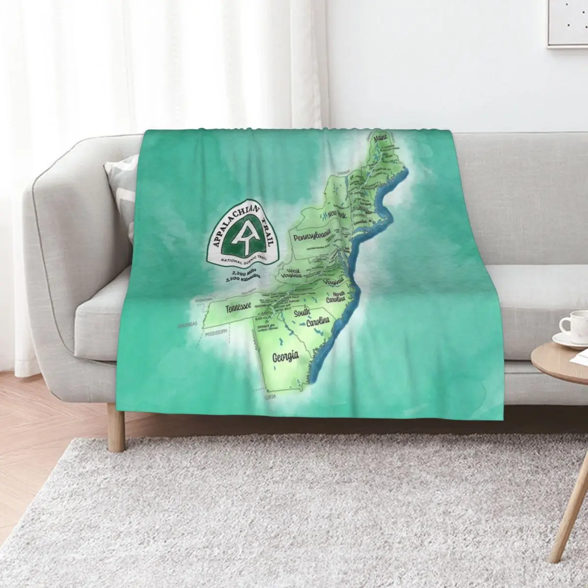 Appalachian Trail Map Throw Blanket All Weather Soft Throw Blanket for Sofa
Appalachian Trail Map Throw Blanket All Weather Soft Throw Blanket for Sofa