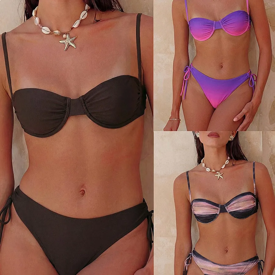 2026 New Cut Push Up Padded Bikini Set Sexy Two Piece Swimwear for Women Beach Pool Outdoor Holiday Wholesale Bathing Suit
2026 New Cut Push Up Padded Bikini Set Sexy Two Piece Swimwear for Women Beach Pool Outdoor Holiday Wholesale Bathing Suit