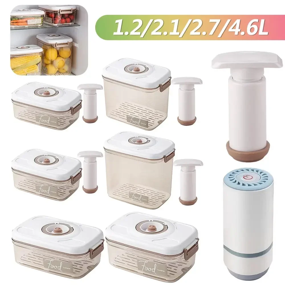 Vacuum Food Storage Box Food Dispenser with Time Compass & Air Pump Marinade Container Fresh-Keeping for Meat Fruits Vegetables
Vacuum Food Storage Box Food Dispenser with Time Compass & Air Pump Marinade Container Fresh-Keeping for Meat Fruits Vegetables