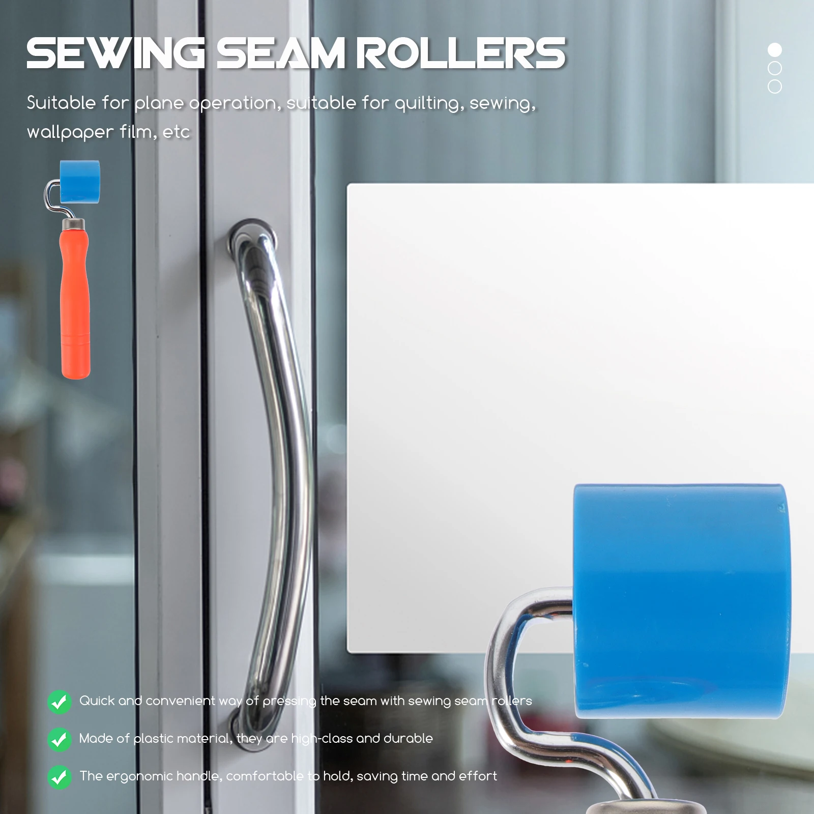 Sewing Seam Rollers Quilting Wheel Home Decor H Tools Wallpaper Press Roller Practical Ironing Aid Ergonomic H Saving
Sewing Seam Rollers Quilting Wheel Home Decor H Tools Wallpaper Press Roller Practical Ironing Aid Ergonomic H Saving