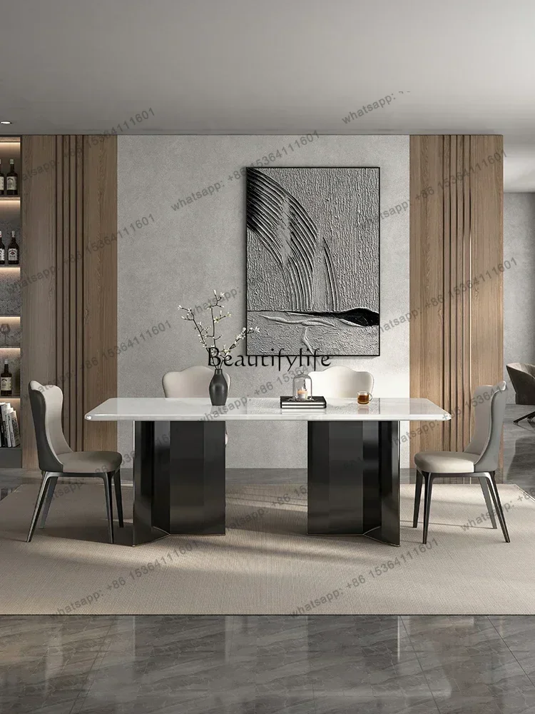 Luxury Stone Dining Table Italian Light Luxury High-end Household Dining Table
Luxury Stone Dining Table Italian Light Luxury High-end Household Dining Table
