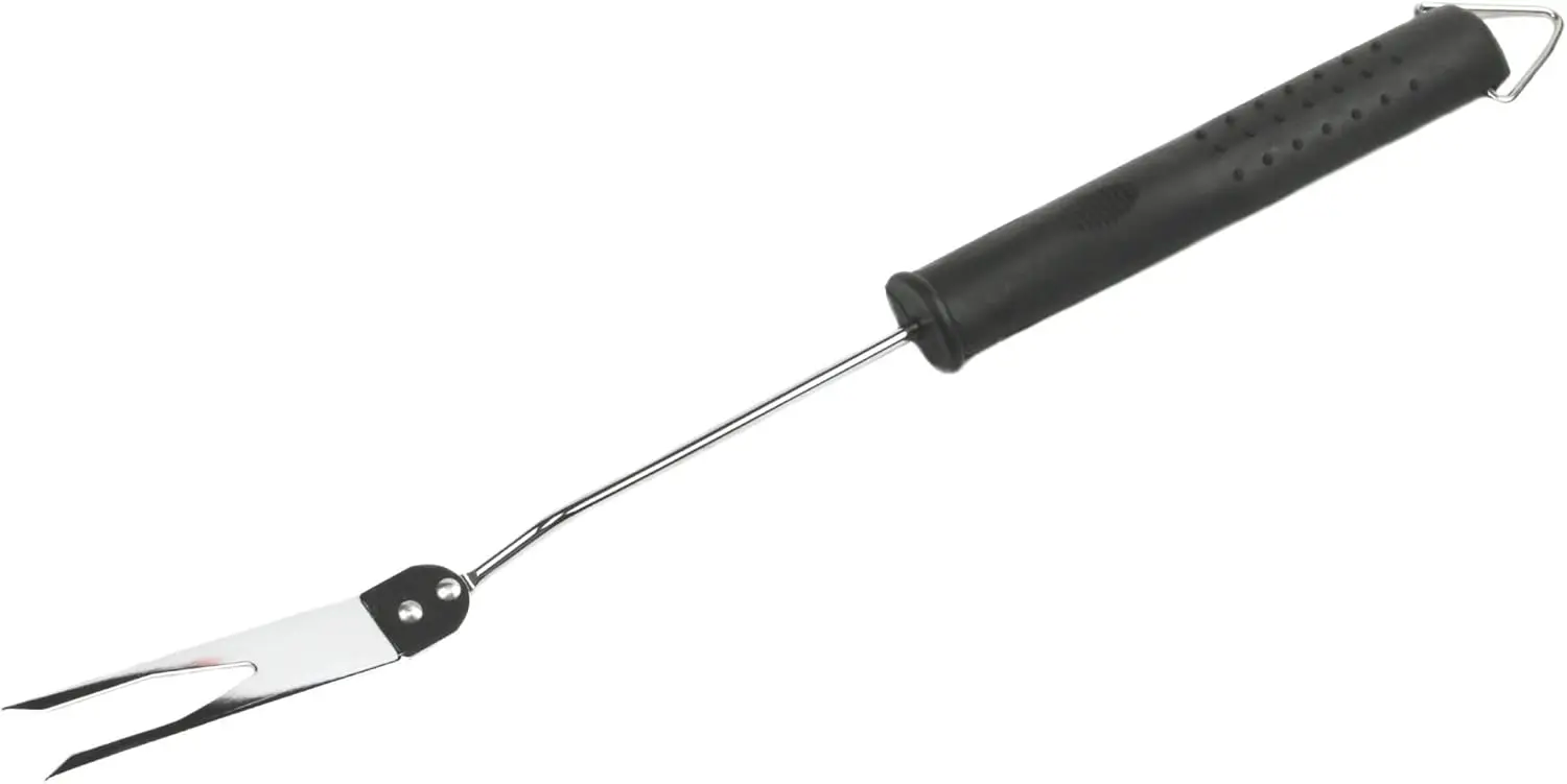 Вилка для мяса для барбекю с резиновой ручкой, длина 17,5 дюймов, нержавеющая сталь/черный цвет
Вилка для мяса для барбекю с резиновой ручкой, длина 17,5 дюймов, нержавеющая сталь/черный цвет