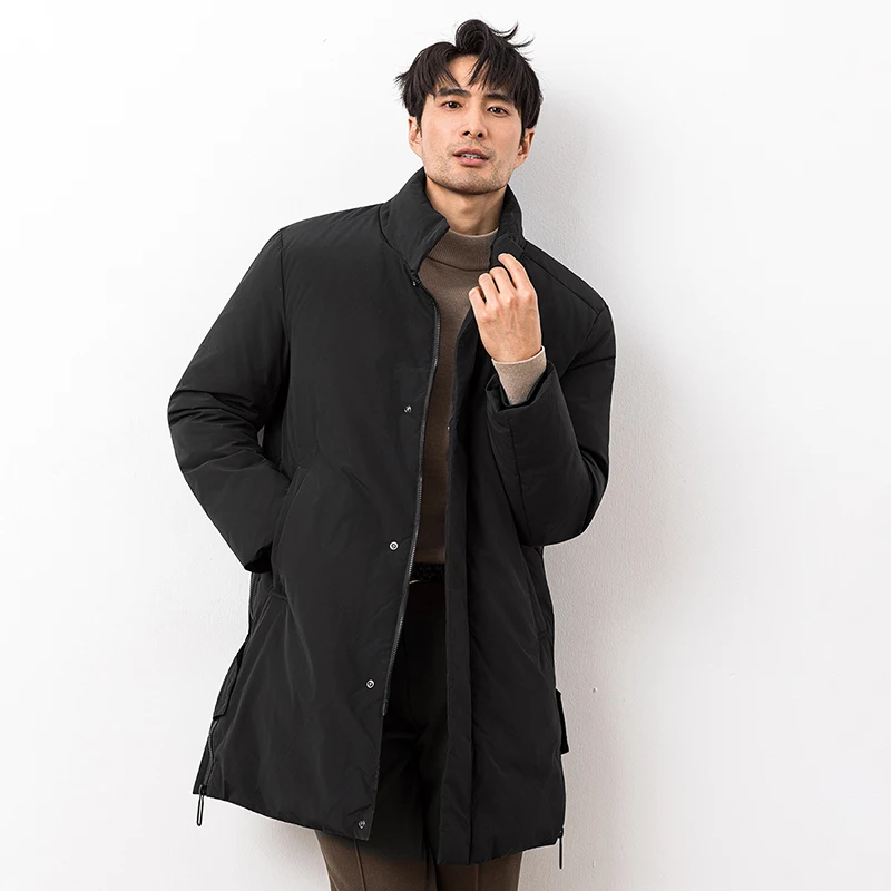 Мужская зимняя куртка средней длины, приталенная, на пуху, теплая, повседневная, однотонная, модная, в корейском стиле
Мужская зимняя куртка средней длины, приталенная, на пуху, теплая, повседневная, однотонная, модная, в корейском стиле