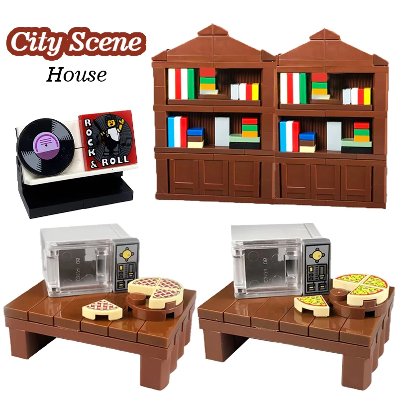 MOC Bricks Home Furniture Kitchen Sofa Bed Classical Bookshelf Air Conditioner House Scene Accessories Building Blocks Toy Gifts
MOC Bricks Home Furniture Kitchen Sofa Bed Classical Bookshelf Air Conditioner House Scene Accessories Building Blocks Toy Gifts