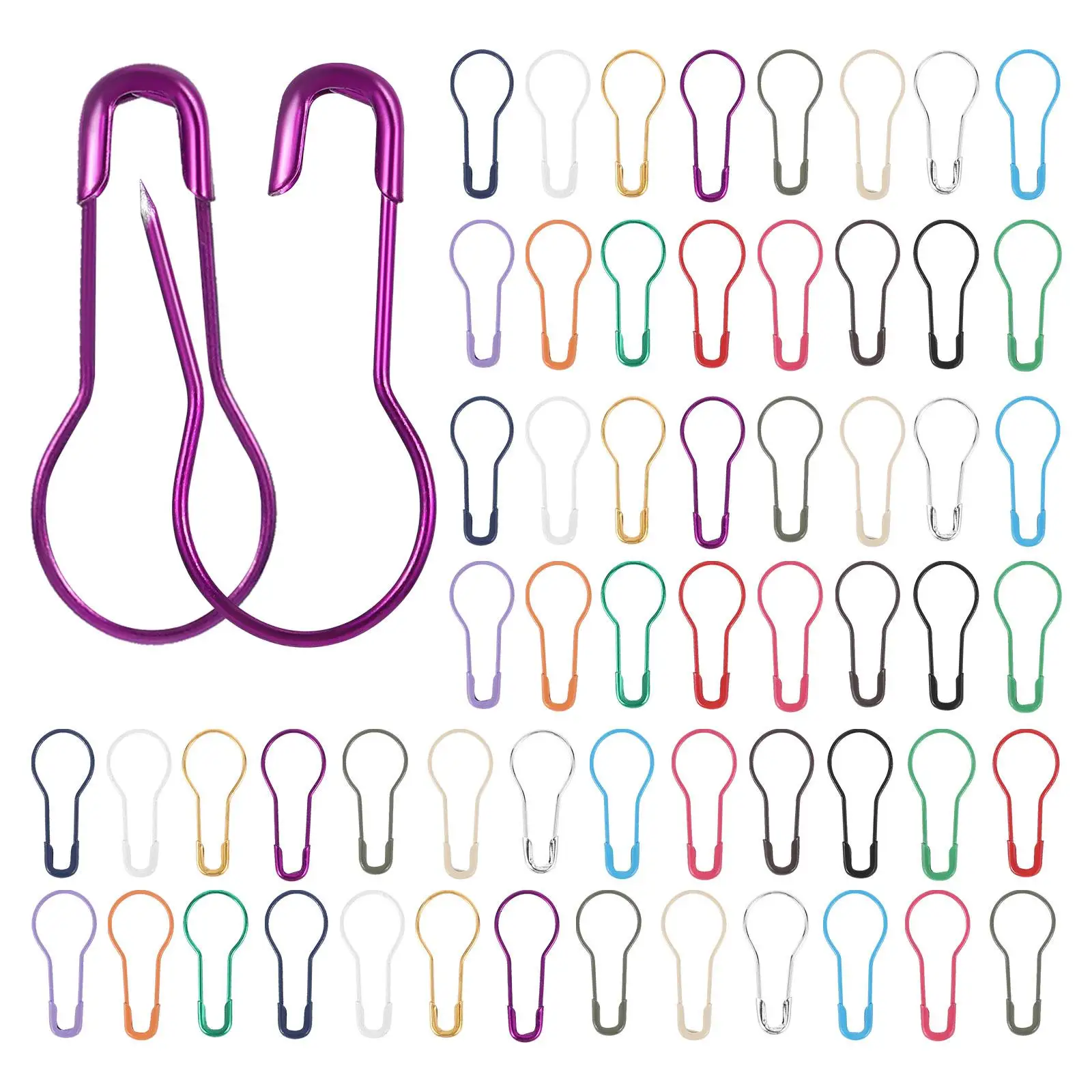 100 Pcs Safety Pins Assorted Color Design Metal Gourd Durable Craft Sewing Dressmaking Laundry Pin Brooch
100 Pcs Safety Pins Assorted Color Design Metal Gourd Durable Craft Sewing Dressmaking Laundry Pin Brooch