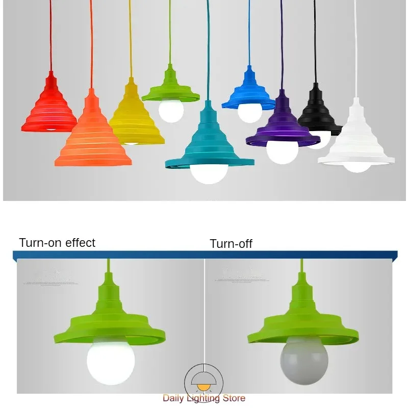 Colorful Silicone Pendant Lights Pendant Lamp E27 Decor Home Lighting Kitchen Living Room Bedroom Hanging Lamp Hanglamp
Colorful Silicone Pendant Lights Pendant Lamp E27 Decor Home Lighting Kitchen Living Room Bedroom Hanging Lamp Hanglamp